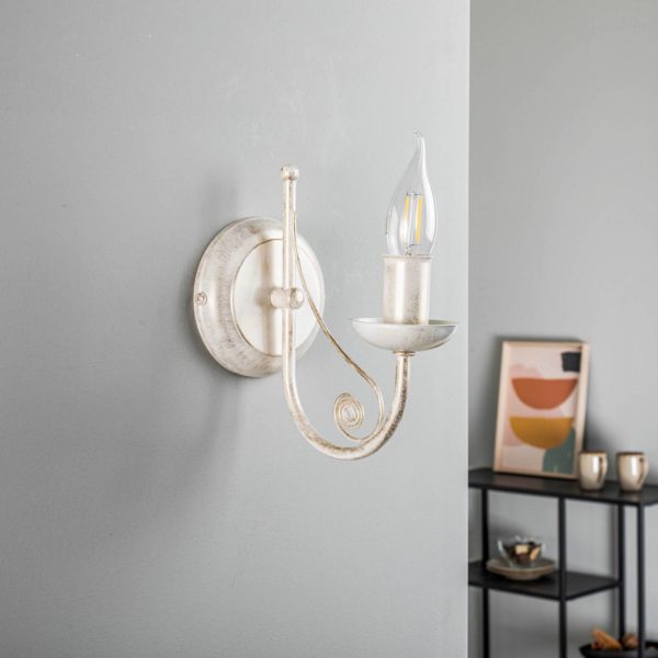 Lamkur Applique Ayleen en acier sans abat-jour