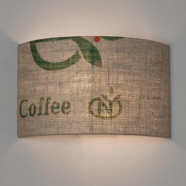 lumbono Applique N°67 grains de café, sachet toile de jute lumbono