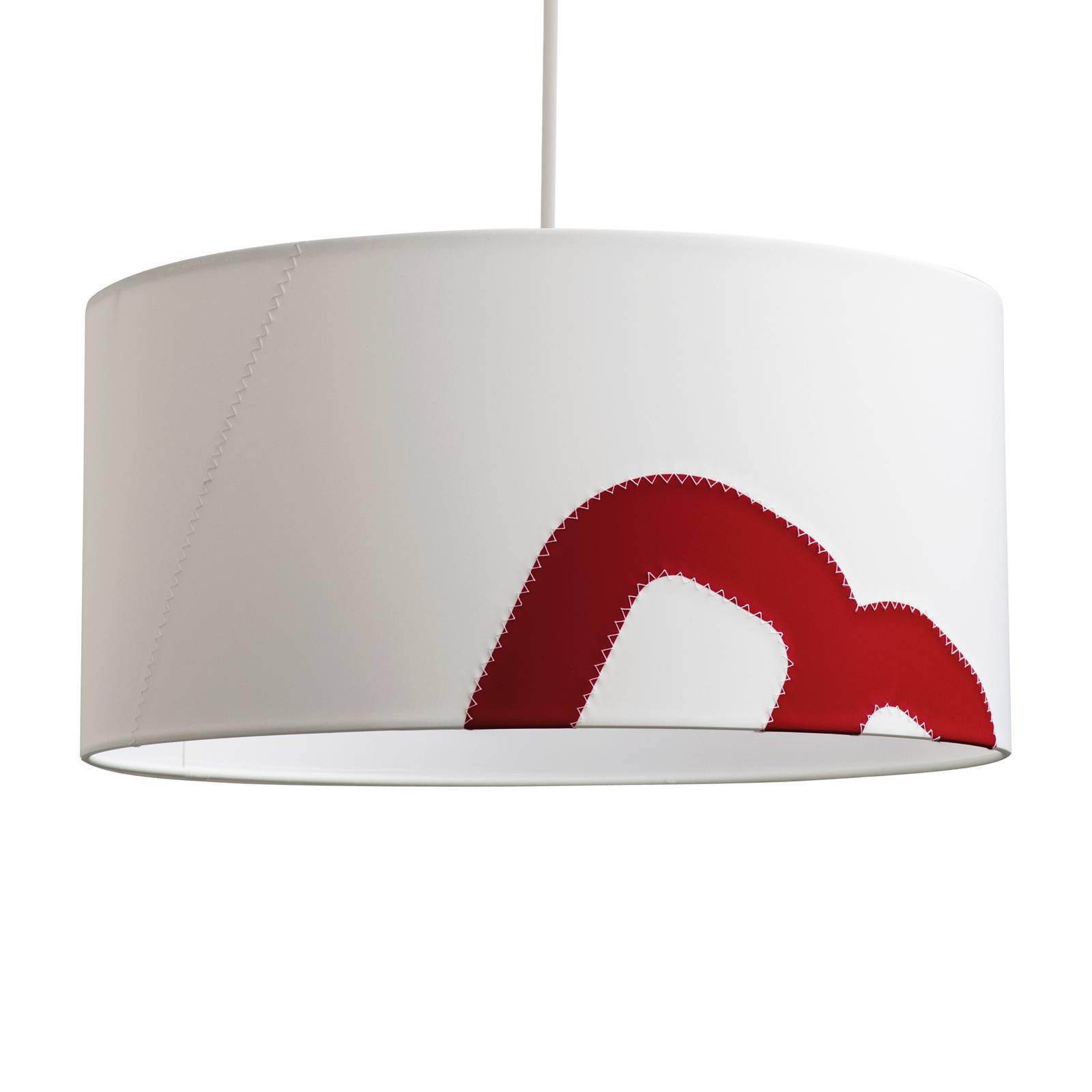 lumbono Suspension Port d'attache en Segel 45cm blanc/rouge lumbono