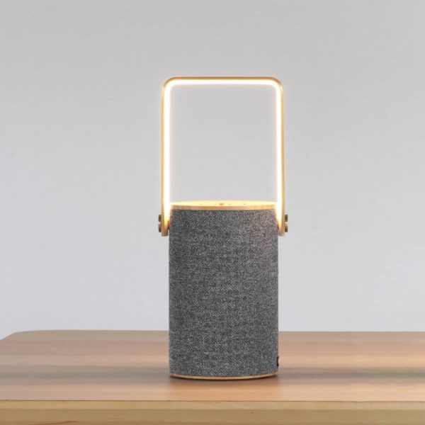 LOOM DESIGN Silo 1 lampes, BT haut-parleur, gris LOOM DESIGN