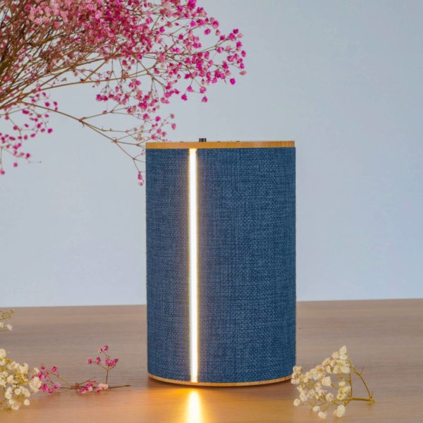 LOOM DESIGN Silo 2 lampes, BT haut-parleur, bleu LOOM DESIGN
