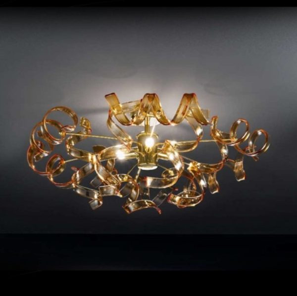 Metallux Plafonnier ambré AMBER