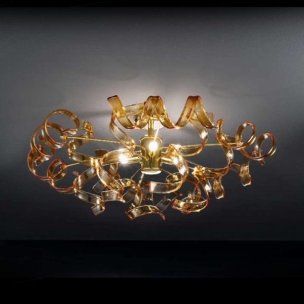 Metallux Plafonnier ambré AMBER,  Ø 60 cm Metallux