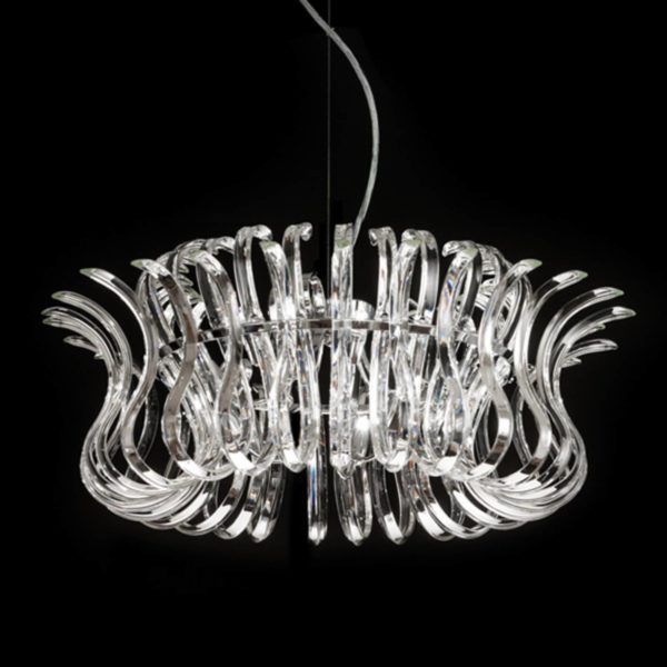 Metallux Suspension Wave en verre, diamètre 65 cm Metallux