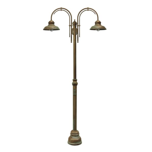 Moretti Luce Lampe pour mât Luca, à 2 lampes à arc double Moretti Luce