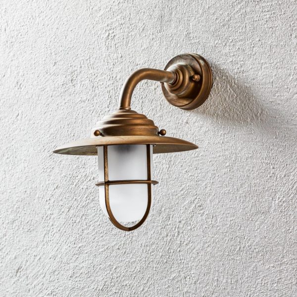 Moretti Luce Applique d'extérieur Antique avec grille