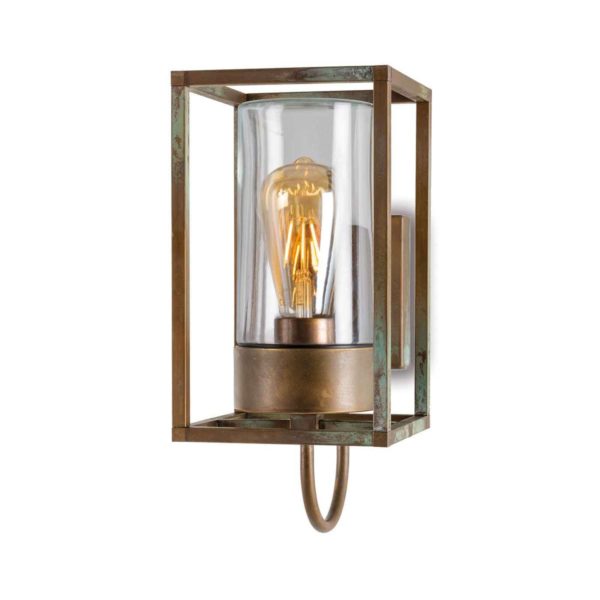 Moretti Luce Applique d'ext. Cubic³ 3362 laiton ancien/transp. Moretti Luce