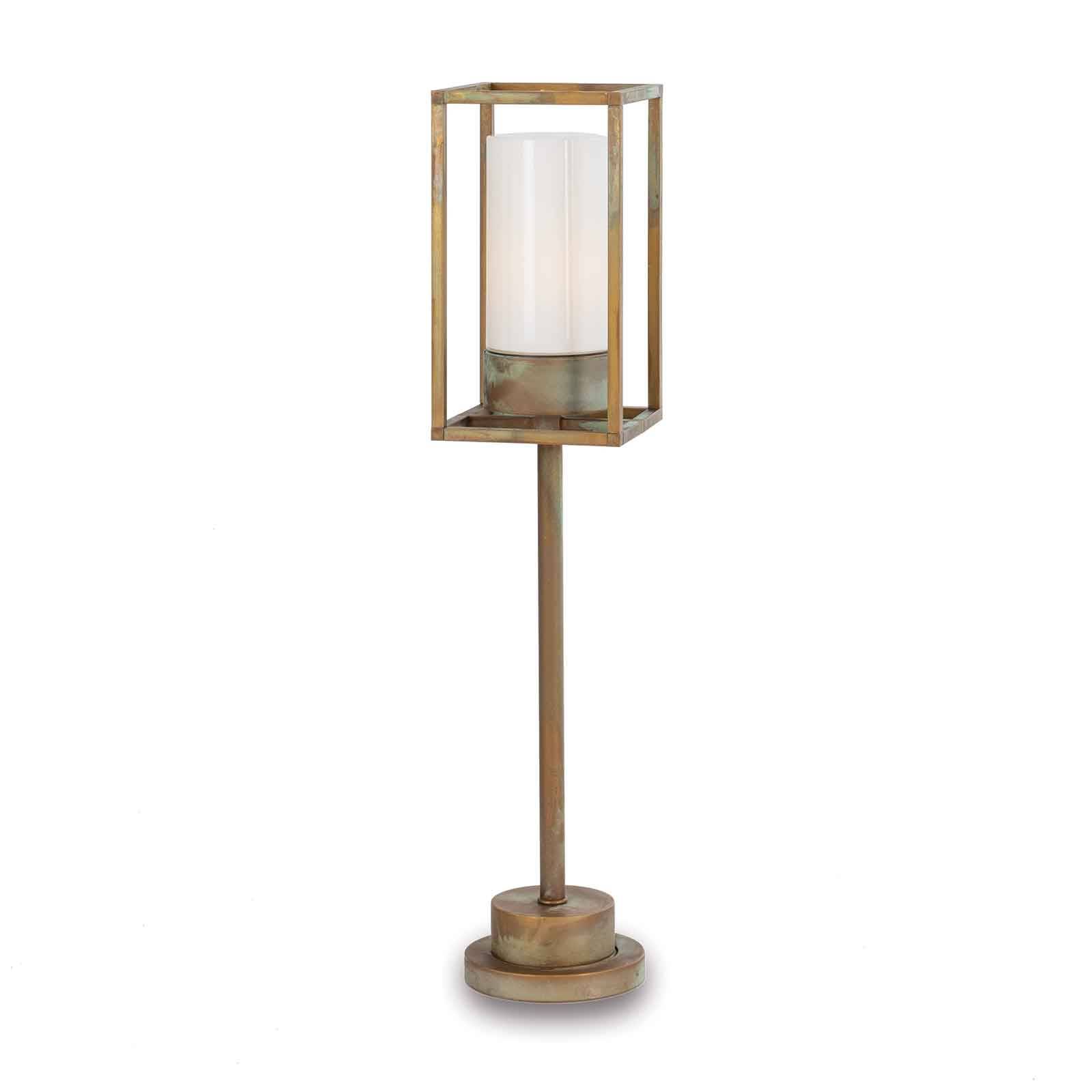 Moretti Luce Borne lumineuse Cubic³ 3370 laiton ancien/opale Moretti Luce