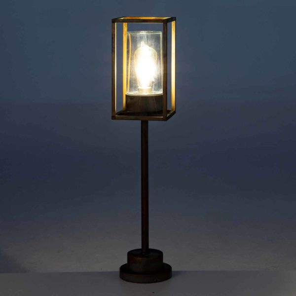 Moretti Luce Borne lumineuse Cubic³ 3370 laiton ancien/transp. Moretti Luce