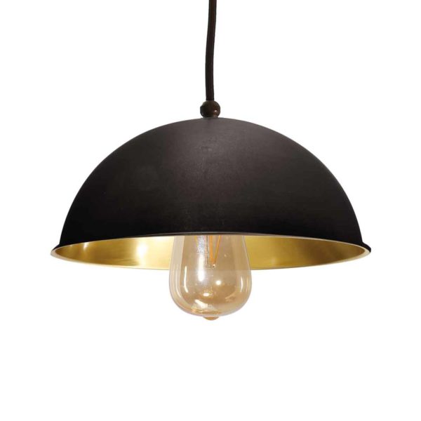 Moretti Luce Suspension Circle décentrée 1 lampe laiton bruni Moretti Luce