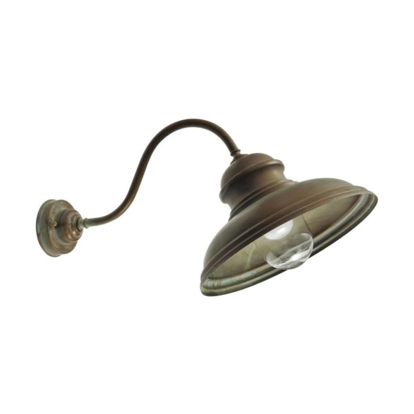 Moretti Luce Applique extérieur Mill 1591 laiton ancien/transp. Moretti Luce