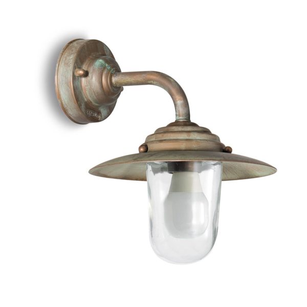 Moretti Luce Applique extérieur Chalet haut 26cm laiton ancien Moretti Luce