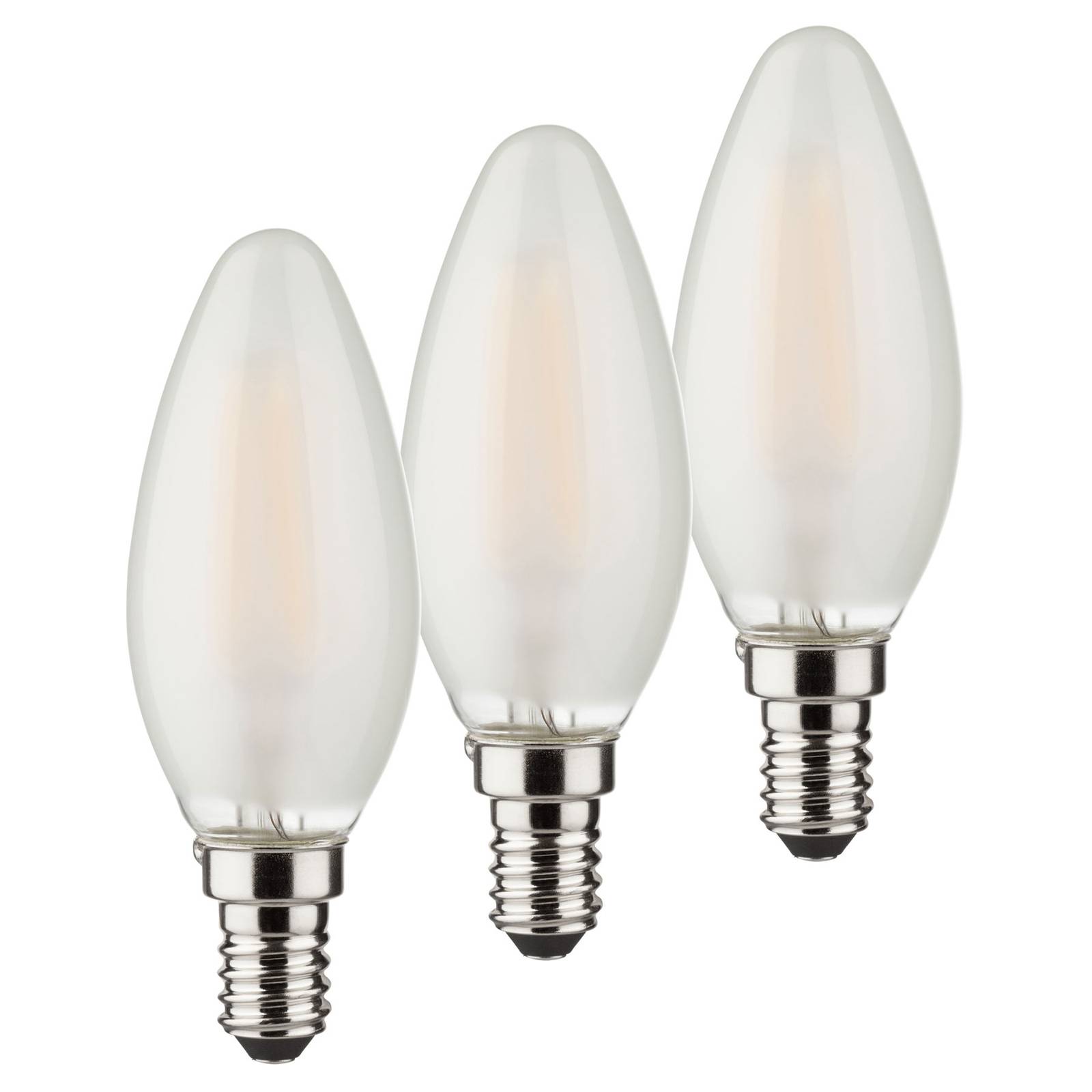 Müller-Licht Bougie LED E14 4W 2 700K lot de 3 470lm mat Müller-Licht