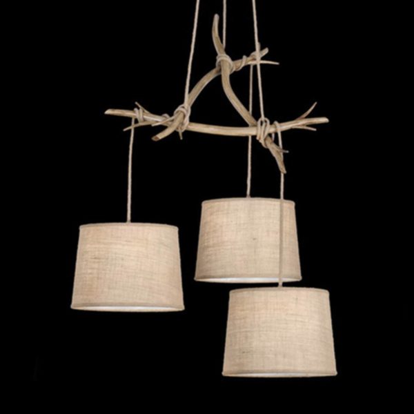 Mantra Iluminación Suspension Sabina à abat-jour en tissu