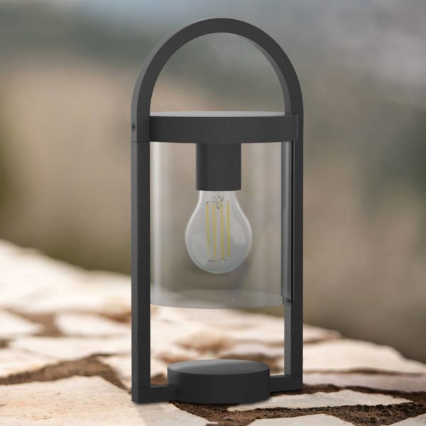 Mantra Iluminación Lampe à poser Maya en gris foncé pour l'extérieur