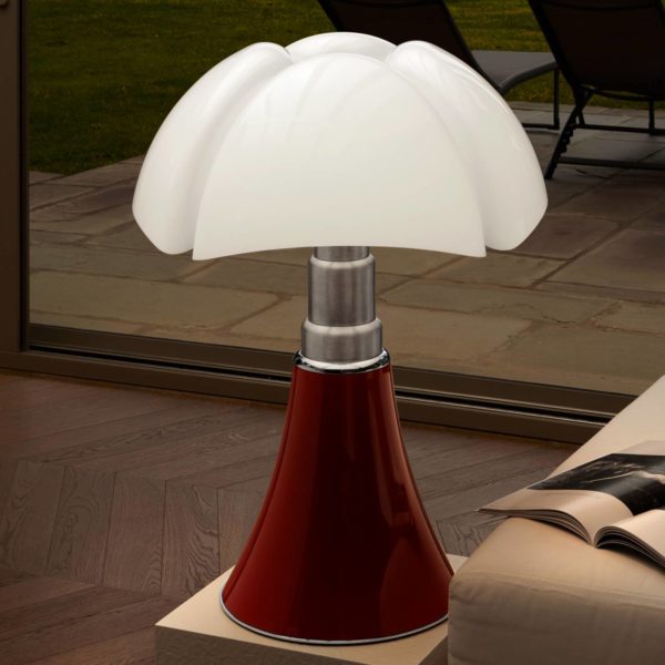 Martinelli Luce Lampe à poser à hauteur réglable PIPISTRELLO rouge Martinelli Luce