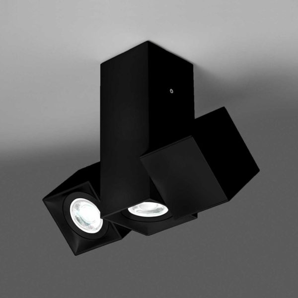 Milan Iluminación Milan Dau Spot plafonnier à trois lampes, noir Milan Iluminación