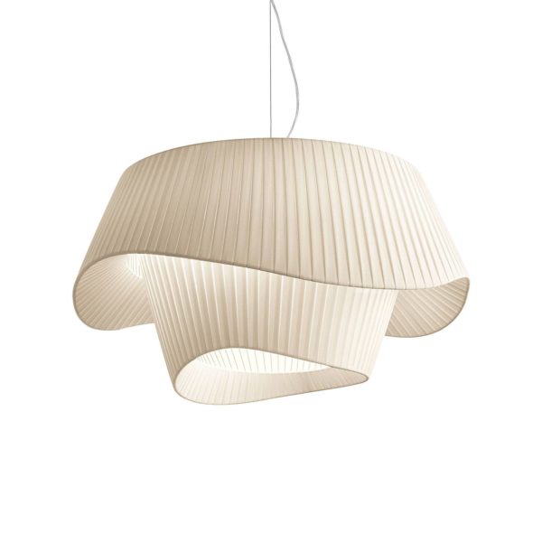 Modo Luce Cocó suspension en tissu Ø 60 cm beige Modo Luce