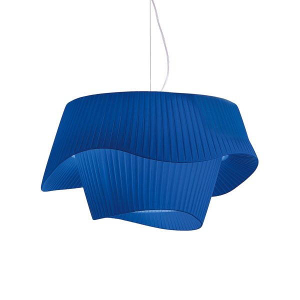 Modo Luce Cocó suspension en tissu Ø 60 cm bleue Modo Luce