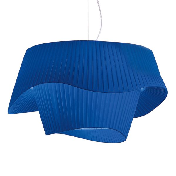 Modo Luce Cocó suspension en tissu Ø 80 cm bleue Modo Luce