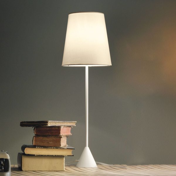 Modo Luce Lucilla lampe table Ø24cm blanche/ivoire Modo Luce