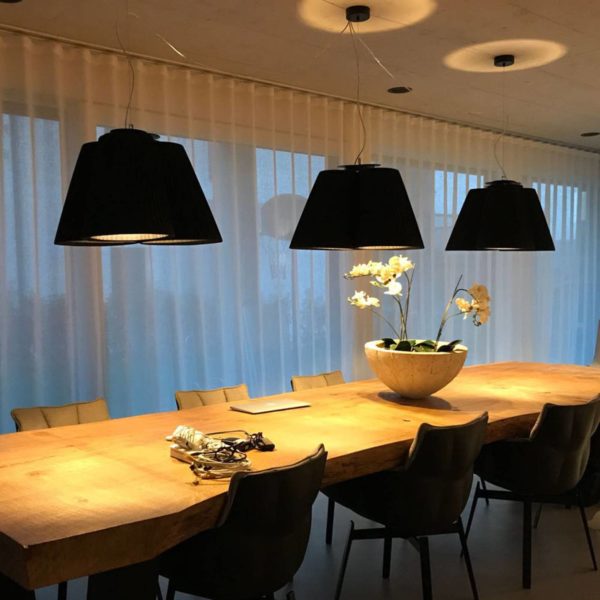 Modo Luce Florinda suspension 3l plissé anthracite Modo Luce