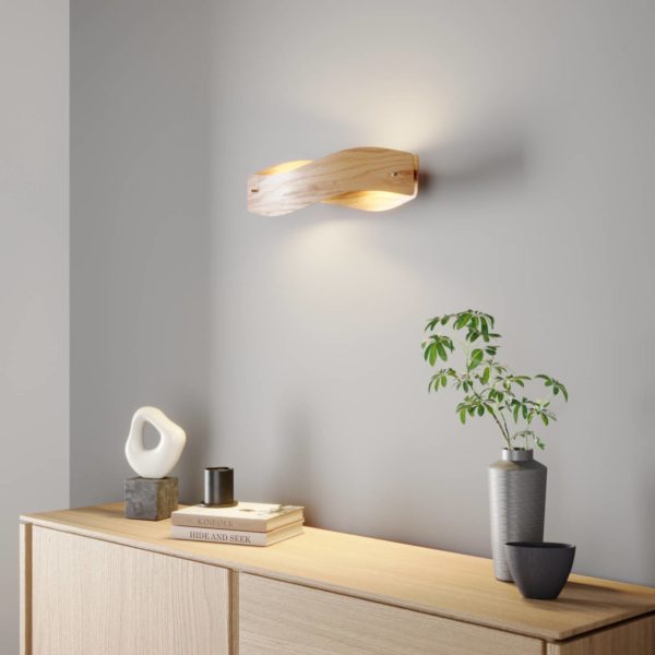 quitani Applique en bois Lian avec LED dimmables quitani