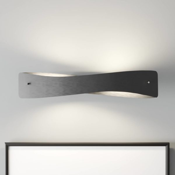 Quitani Applique murale LED Lian, noir/alu quitani