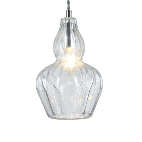 Maytoni Suspension Eustoma au verre transparent Maytoni