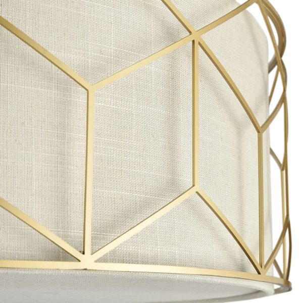 Maytoni Messina plafonnier abat-jour en lin beige Maytoni