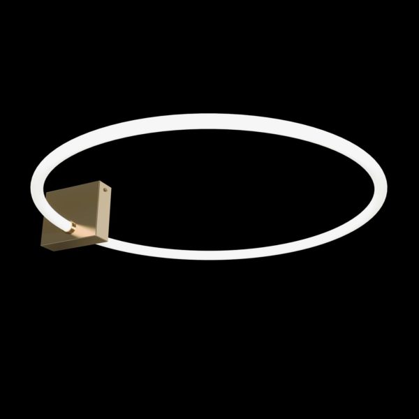 Maytoni Anillo plafonnier LED 3 000 K doré/blanc Maytoni
