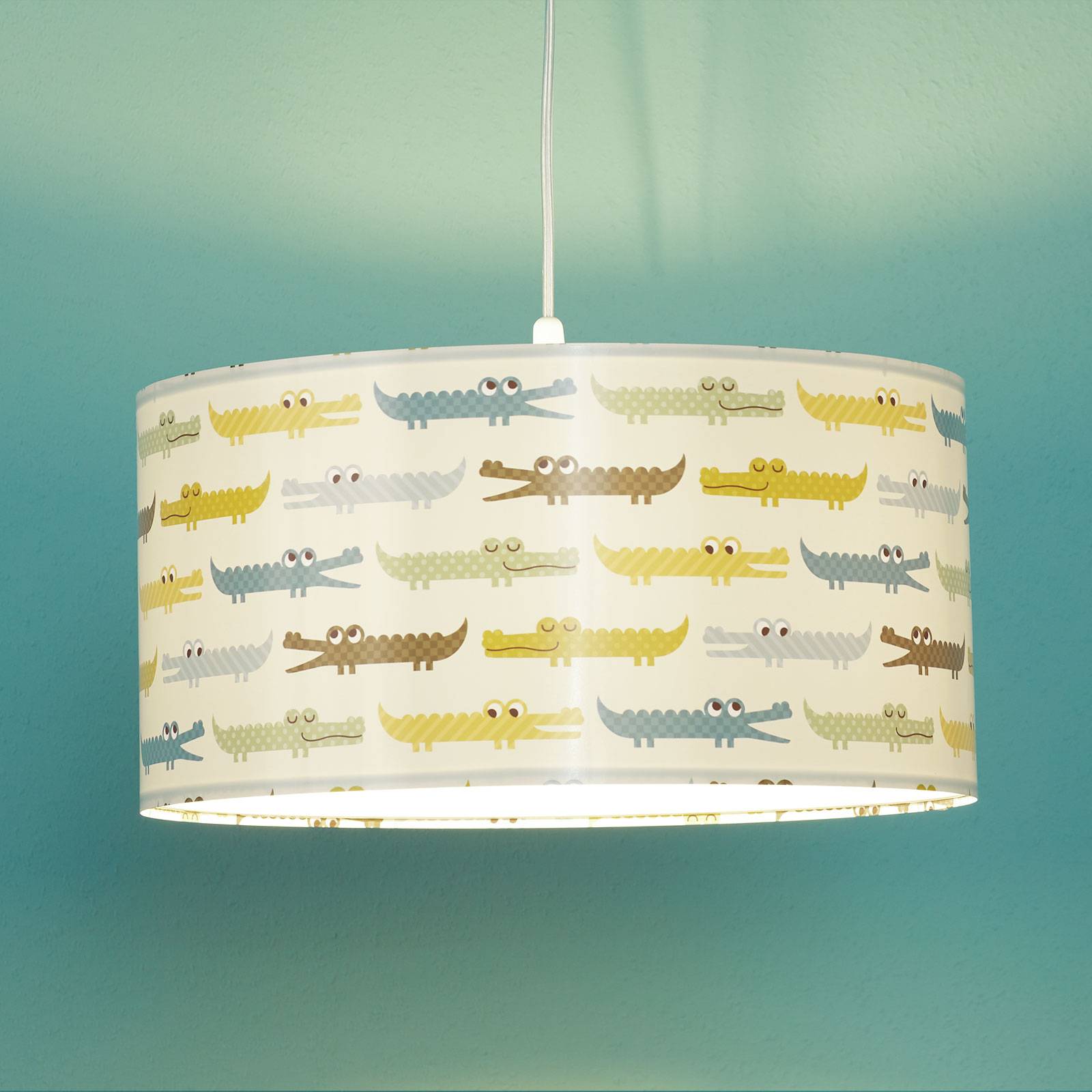 Maco Design Suspension pour chambre d'enfant Crocodile avec motif coloré Maco Design