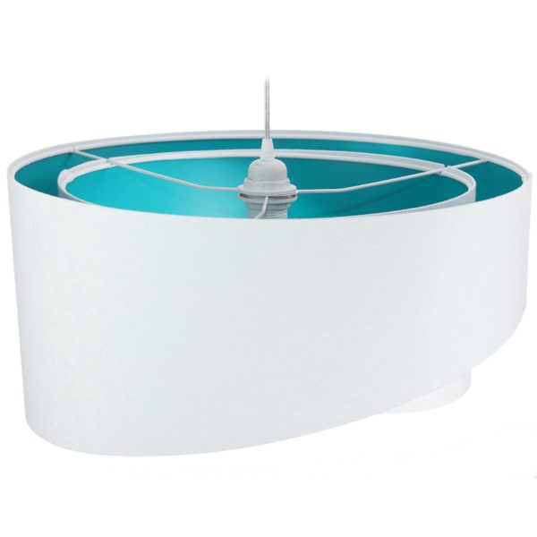 Maco Design Suspension Vivien, bicolore, blanc/turquoise Maco Design