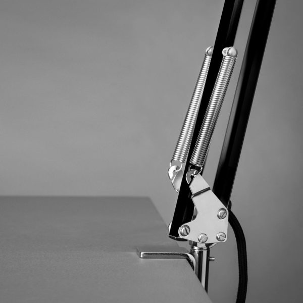 midgard lampe à poser à ressort et pince, noire midgard