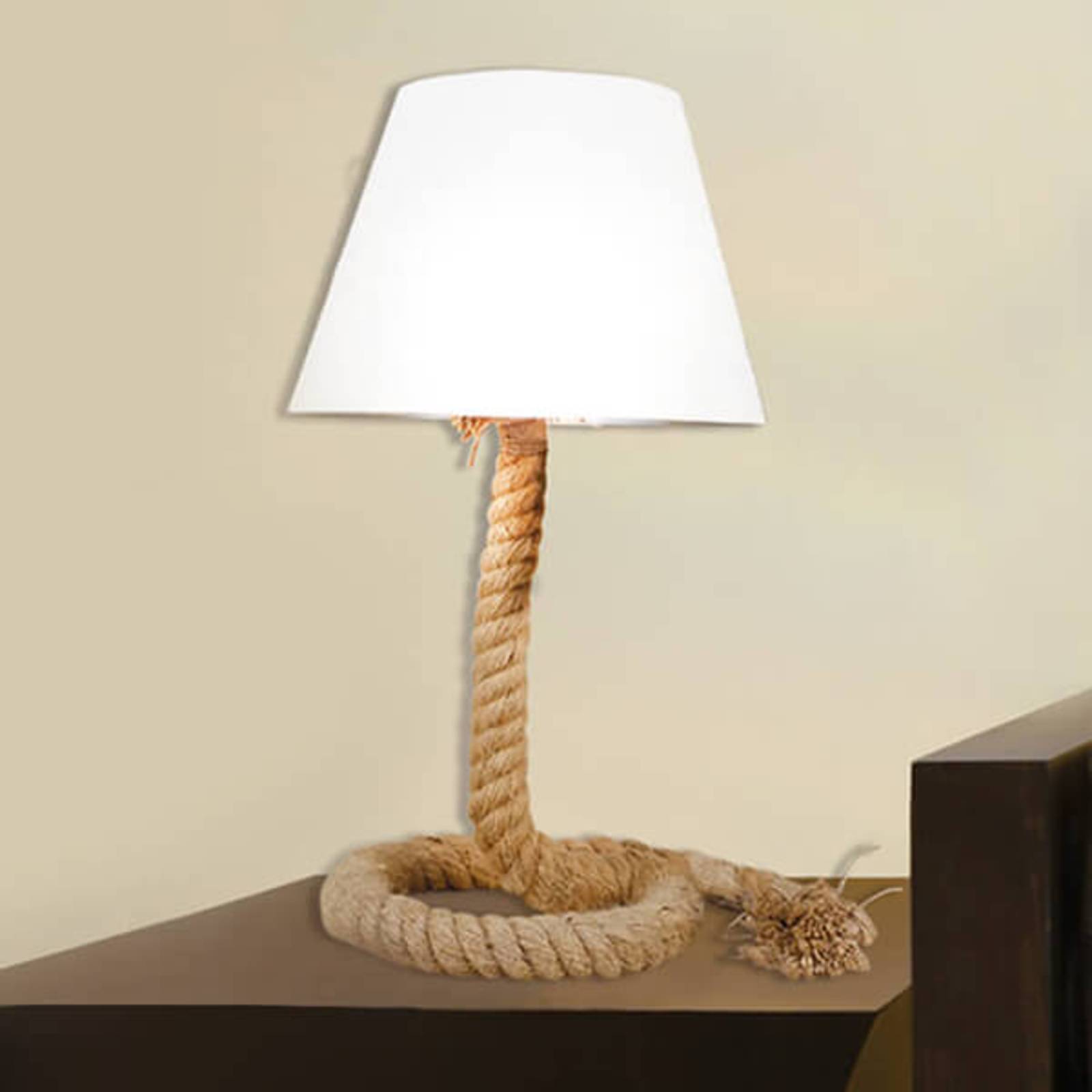 Näve Rope - lampe à poser en tissu avec pied en corde Näve