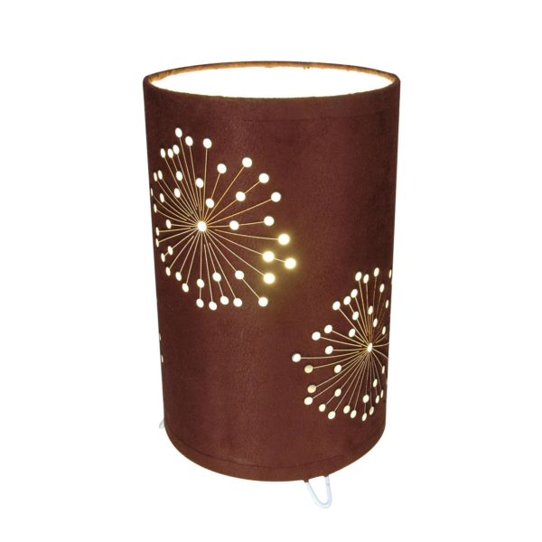 Näve Lampe à poser Aurona en tissu brun Näve
