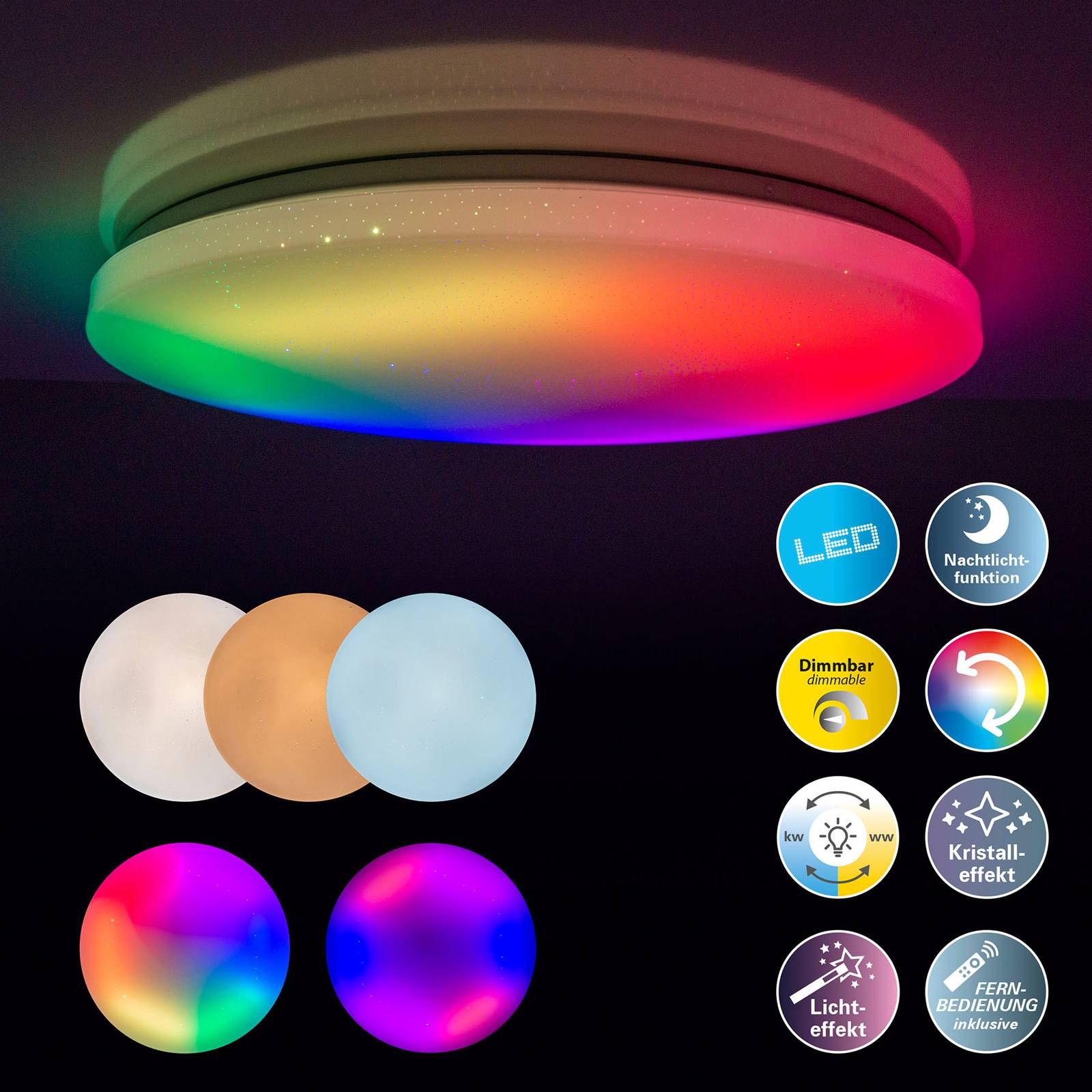 Näve Plafonnier LED Rainbow