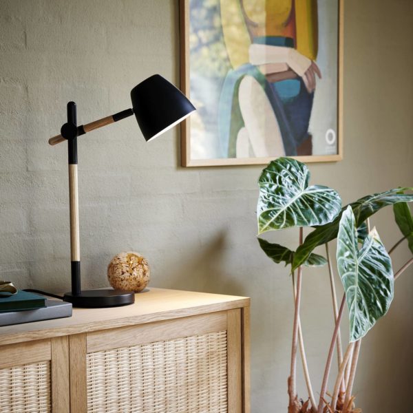 Nordlux Lampe de table Theo en bois de frêne Nordlux