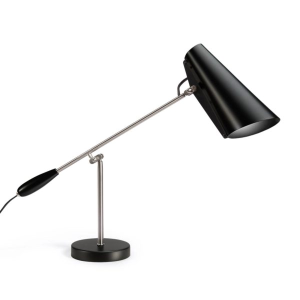 Northern Birdy – lampe à poser en noir et acier Northern