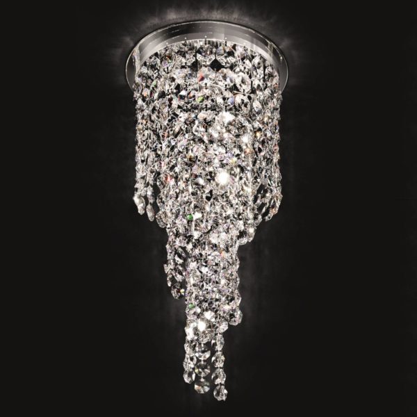 Novaresi Plafonnier en cristal Shine forme spirale