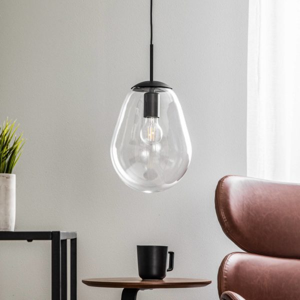 Euluna Suspension Pear S avec abat-jour en verre