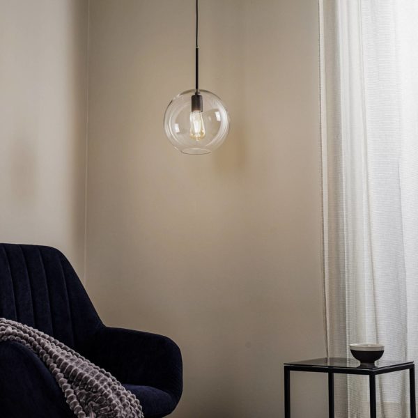 Euluna Suspension Sphere L avec abat-jour en verre Euluna