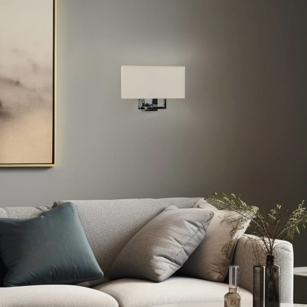 Euluna Applique murale Hotel, beige, à 2 lampes Euluna