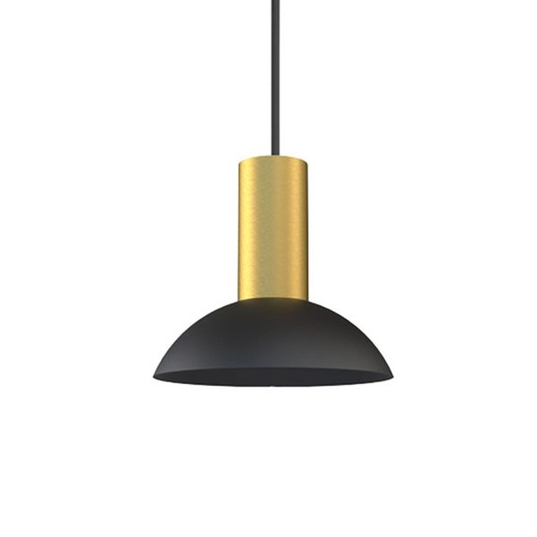 Euluna Suspension Hermanos C noir/laiton semi-circulaire Euluna