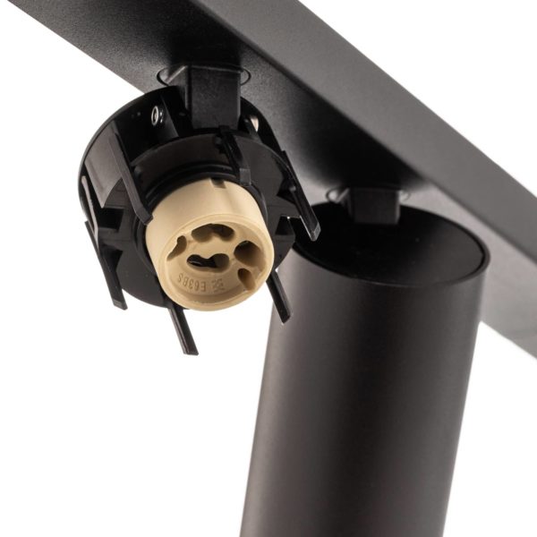 Euluna Spot plafond Mono VIII noir 8 lampes