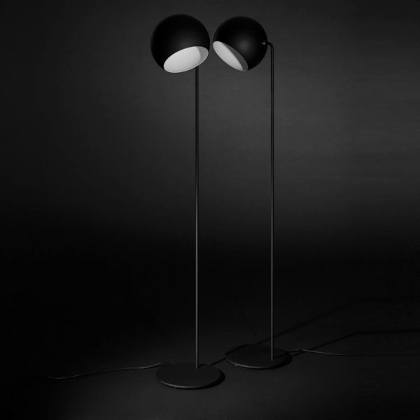 Nyta Tilt Globe Floor lampadaire noir mat NYTA