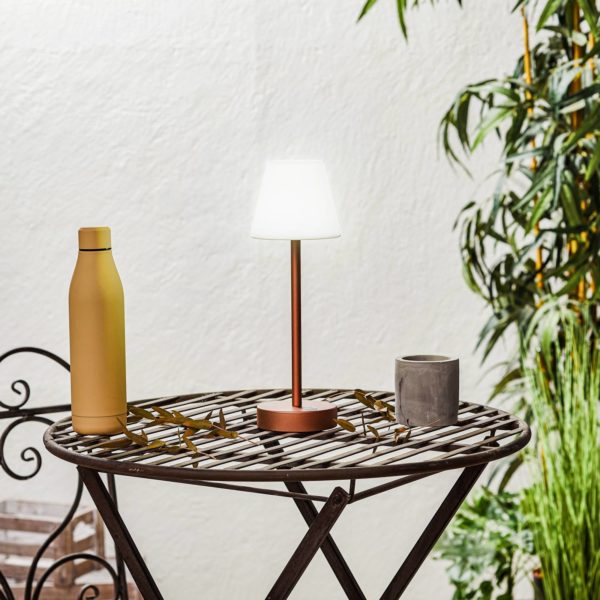 Newgarden Lola Slim lampe à poser LED, doré rosé Newgarden