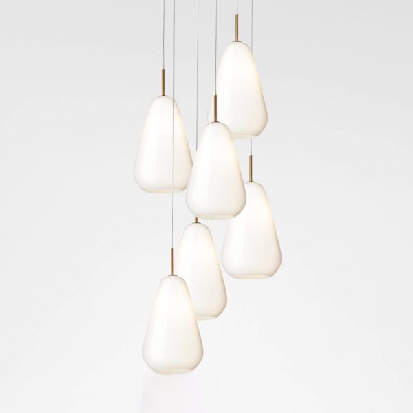 Nuura Aps Nuura Anoli 6 suspension, 6 lampes, blanche Nuura Aps