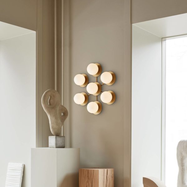 Nuura Aps Nuura Liila Star applique 7 lampes, doré/opale Nuura Aps