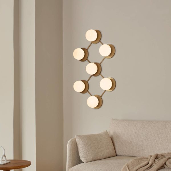 Nuura Aps Nuura Liila 7 applique à 7 lampes, doré/opale Nuura Aps